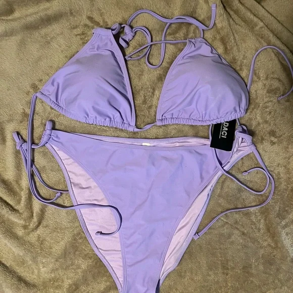 Triangle Bikini Set Two Piece with Double Straps - Picture 3 of 4